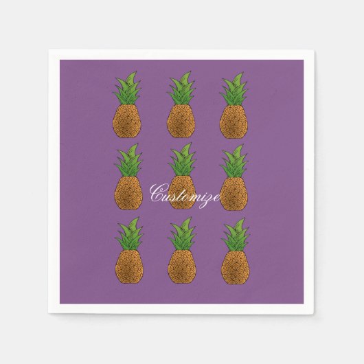 Serviette En Papier Ananas Thunder_Cove (Devant)