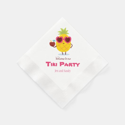 Serviette En Papier Ananas Tiki Party Personnalisé serviettes Luau (Coin)