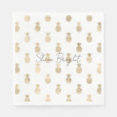 Serviette En Papier Ananas Tropical Gold (Devant)
