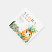 Serviette En Papier Ananas Tropical Summer Enfants 1ère fête d'anniver (Coin)