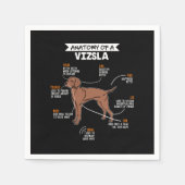 Serviette En Papier Anatomie D'Un Chien Vizsla (Devant)