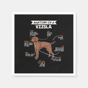 Serviette En Papier Anatomie D'Un Chien Vizsla