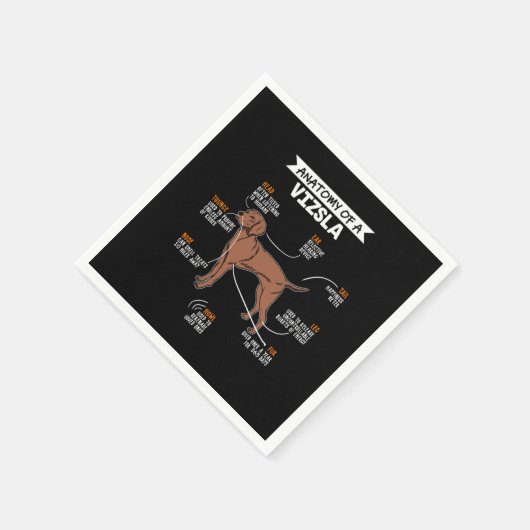 Serviette En Papier Anatomie D'Un Chien Vizsla (Coin)