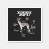 Serviette En Papier Anatomie D'Un Chien Whippet (Devant)