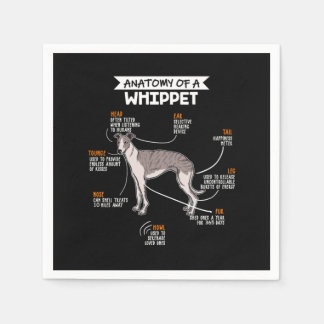 Serviette En Papier Anatomie D'Un Chien Whippet