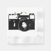 Serviette En Papier Ancien appareil photo reflex monochrome rétro (Devant)