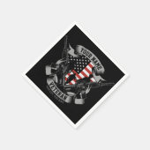 Serviette En Papier Ancien combattant américain personnalisé Fière Vet (Coin)