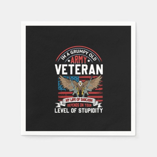 Serviette En Papier ancien combattant de l'armée (Devant)