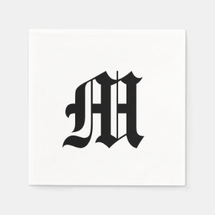 Serviette En Papier Ancien monogramme anglais initial