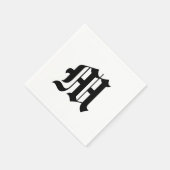 Serviette En Papier Ancien monogramme anglais initial (Coin)
