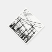 Serviette En Papier Ancien téléphone et lignes électriques (Coin)