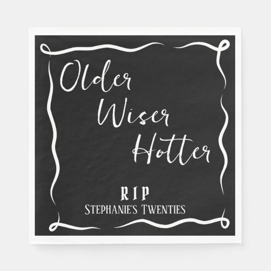 Serviette En Papier Ancien Wiser Hotter RIP 20s 30e anniversaire (Devant)