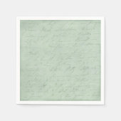 Serviette En Papier Ancienne écriture manuscrite lettres d'amour estam (Devant)