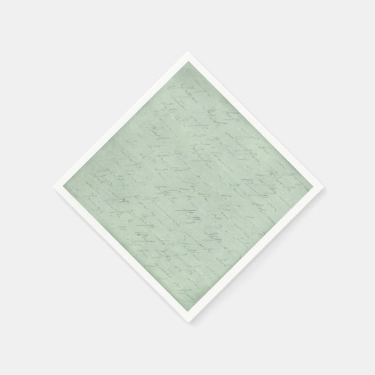 Serviette En Papier Ancienne écriture manuscrite lettres d'amour estam (Coin)