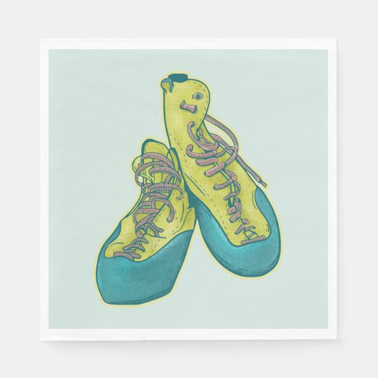 Serviette En Papier Ancienne escalade chaussures rock escalade (Devant)