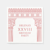 Serviette En Papier Ancienne fête de déesse grecque avec temple (Devant)