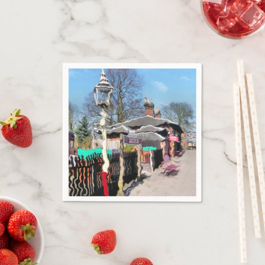 SERVIETTE EN PAPIER ANCIENNE GARE (En situation)