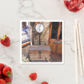 SERVIETTE EN PAPIER ANCIENNE GARE (En situation)