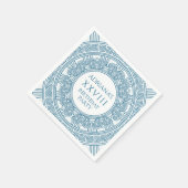 Serviette En Papier Ancienne Grèce fête d'anniversaire en bleu (Coin)