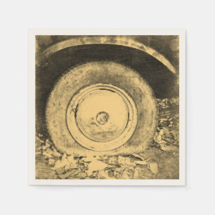 Serviette En Papier Ancienne Roue De Voiture Classique #2