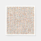 Serviette En Papier ancient egypt hieroglyphes pattern background hist (Devant)