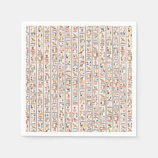 Serviette En Papier ancient egypt hieroglyphes pattern background hist (Devant)