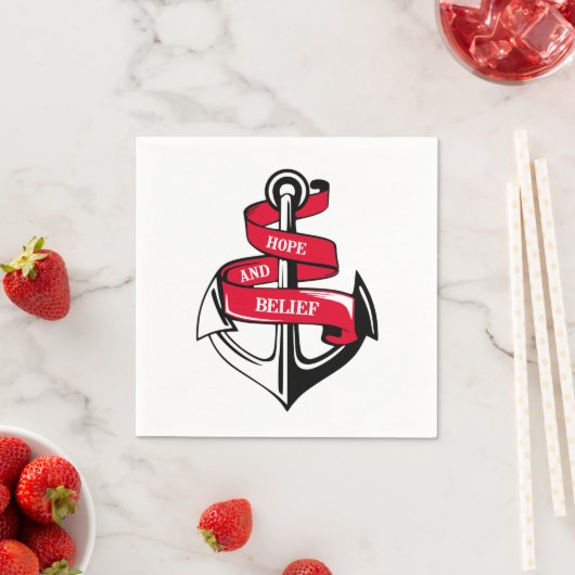 Serviette En Papier Ancre (En situation)