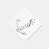 Serviette En Papier Ancre (Coin)