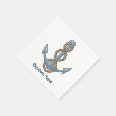 Serviette En Papier Ancre avec corde (Coin)