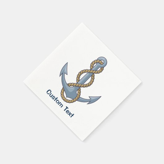 Serviette En Papier Ancre avec corde (Coin)