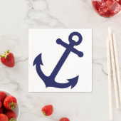 Serviette En Papier Ancre bleu marine (En situation)