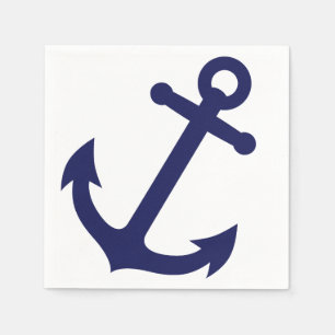 Serviette En Papier Ancre bleu marine