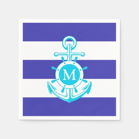 Serviette En Papier Ancre bleue (Devant)