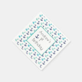 Serviette En Papier Ancre bleue marine (Coin)