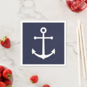 Serviette En Papier Ancre bleue marine (En situation)