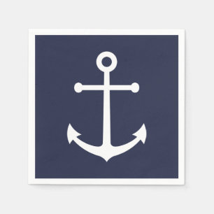 Serviette En Papier Ancre bleue marine