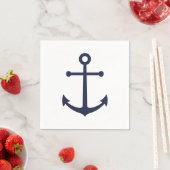 Serviette En Papier Ancre bleue marine (En situation)