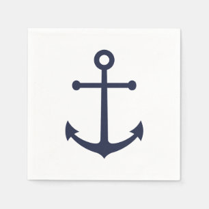 Serviette En Papier Ancre bleue marine