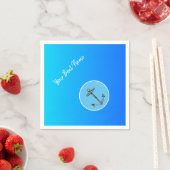 Serviette En Papier ancre dans la mer - votre nom de bateau (En situation)