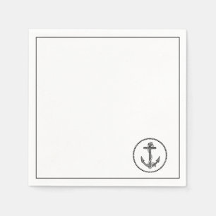 Serviette En Papier Ancre de bateau