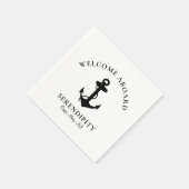 Serviette En Papier Ancre de bateau moderne (Coin)
