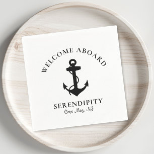Serviette En Papier Ancre de bateau moderne
