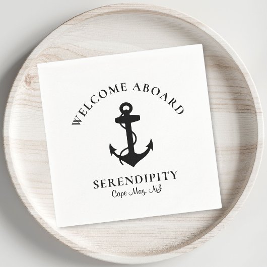 Serviette En Papier Ancre de bateau moderne