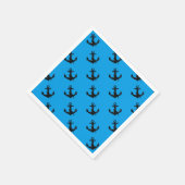 Serviette En Papier Ancre de bateau noir (Coin)