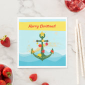 Serviette En Papier Ancre de Noël nautique (En situation)