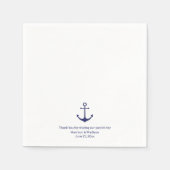 Serviette En Papier ancre marine mariage bleu et blanc (Devant)