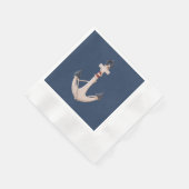 Serviette En Papier ancre nautique avec corde (Coin)
