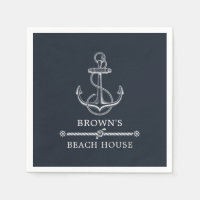Ancre nautique Beach ou Lake House Nom de famille
