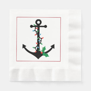 Serviette En Papier Ancre nautique Papier de Noël serviettes