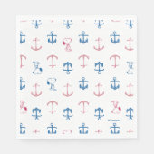 Serviette En Papier Ancre nautique Snoopy Motif (Devant)
